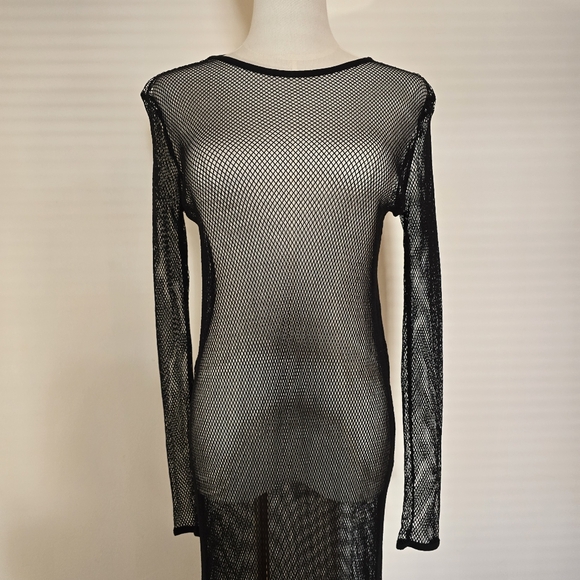 ZARA Long Fishnet Coverup Dress - Picture 5 of 14